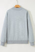 Sequin Pumpkin Face Graphic Mock Neck Sweatshirt