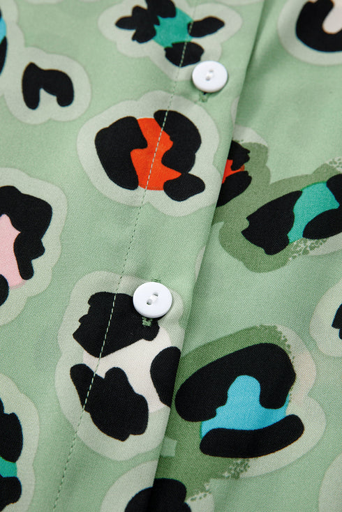 Exclusive Western Leopard Print Wide Leg Pant Sets