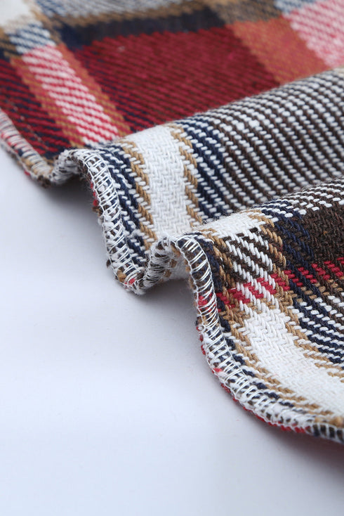 Relaxed Fit Brushed Plaid Button Down Shirt