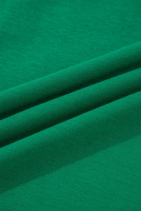 Contrast Trim Crewneck Pullover Mini Skirt Two Piece Dress