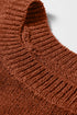 Ribbed Knit Round Neck Short Sleeve Sweater
