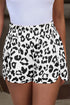 All Over Leopard Print High Waisted Casual Shorts