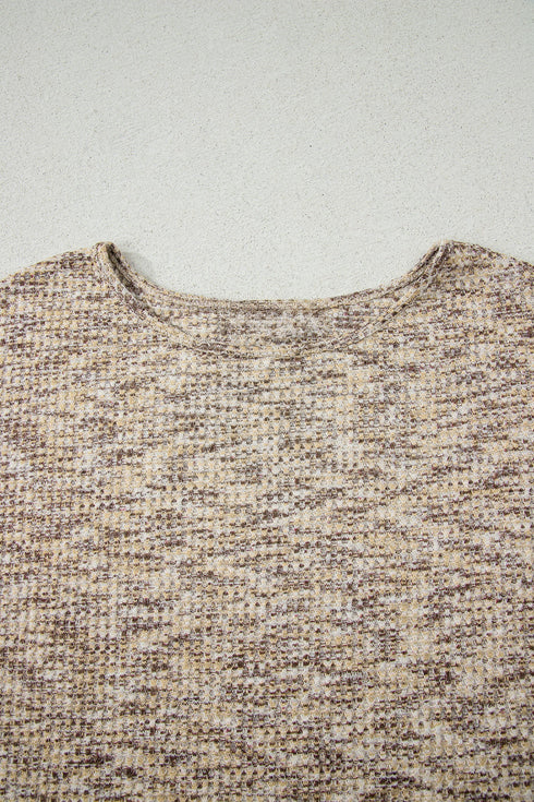 Textured Ruffle Sleeve Top And Drawstring Short Sets