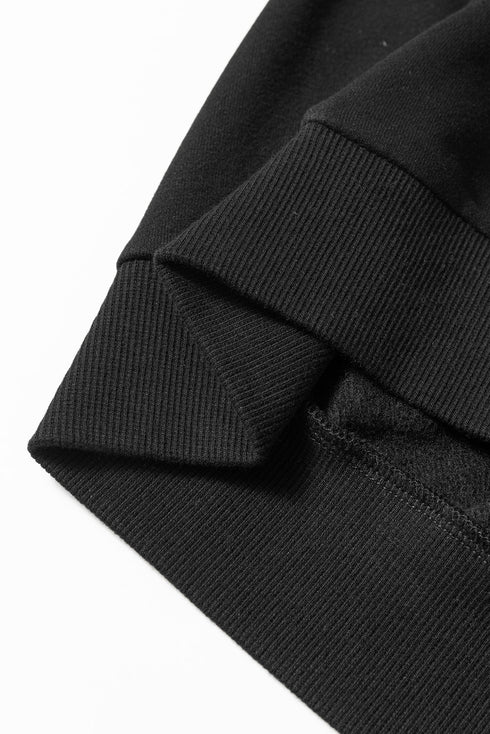 Striped Patchwork Applique Pullover Two Piece Short Set