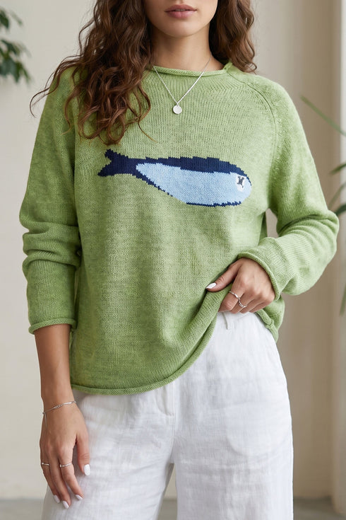 Knit Oversized Round Neck Sweater Defined Sweater