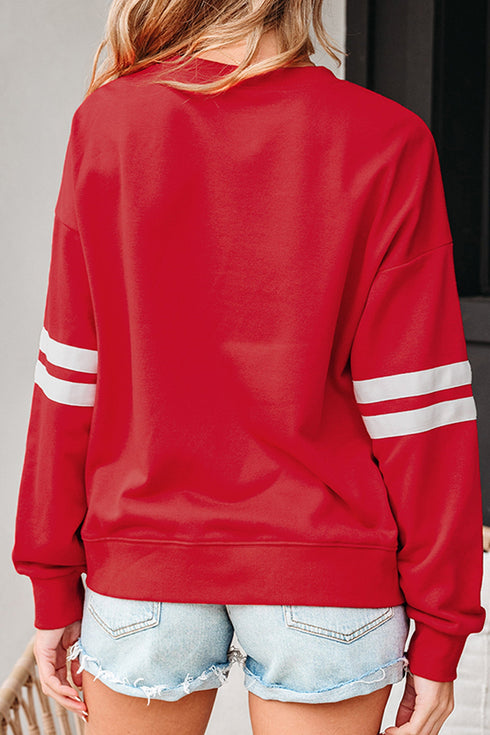 Polyester Cotton Alabama Letter Print Graphic Sweatshirt
