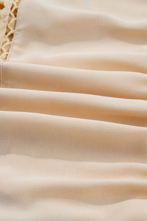 Bohemian Frilled Elastic Waist Lace Trim Ruffled Shorts