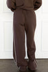 Piping Trim Mock Neck Relaxed Pullover Pant Set