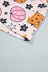 Allover Pumpkin Print Long Sleeve Coordinated Lounge Set