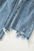 Distressed Open Knee Raw Hem Fit Flare Jeans