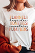 Polyester Flannels Bonfires Pumpkin Letter Print Tee