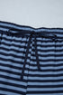 Striped Long Sleeve Drawstring Waist Loungewear Set