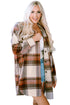 Casual Plaid Print Flap Pocket Long Shacket