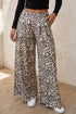 Leopard Print Wide Leg Full Length Pants