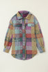 Oversized Brushed Plaid Pocketed Western Style Shacket