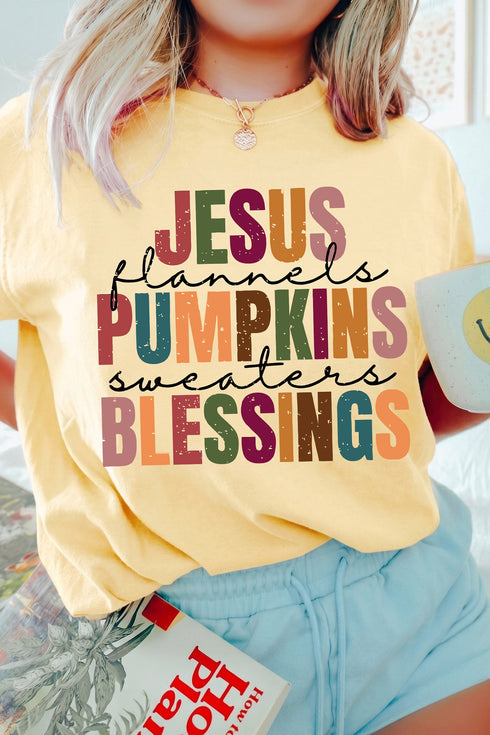 Slogan Printed Harvest Themed Graphic Statement Tee