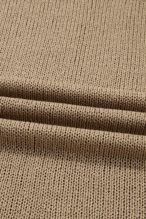 Oversized Drop Shoulder Exposed Seam Sweater Dress