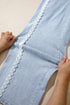 Lace Trim Full Length Regular Fit Jeans