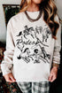 Rodeo 8 Seconds Western Print Graphic Sweatshirt