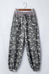 Camouflage Print Drawstring Waist Cargo Barrel Pants