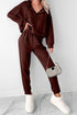 Active Solid Cropped Hoodie Drawstring Jogger Pant Set
