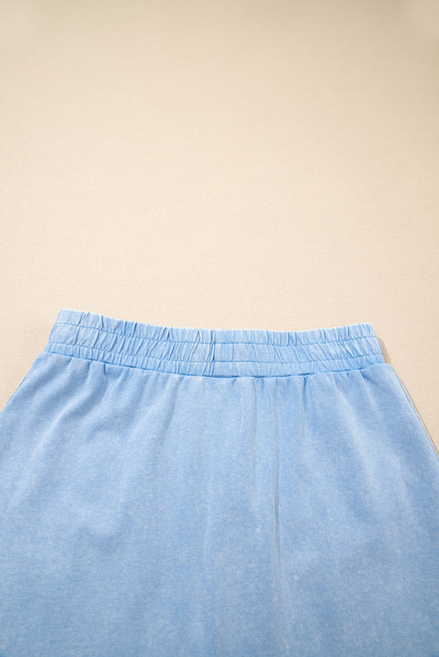 Mineral Wash Tank Top Split Skirt Two Piece Dress