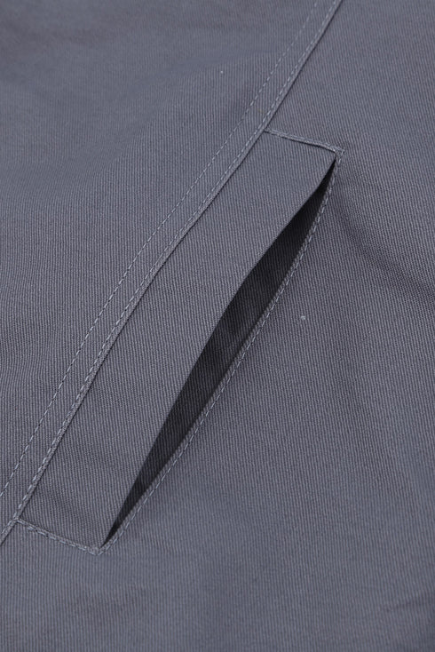 Lapel Collar Button Front Warm Fleece Jacket