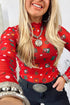 Elements Printed Long Sleeve Sheer Mesh Top