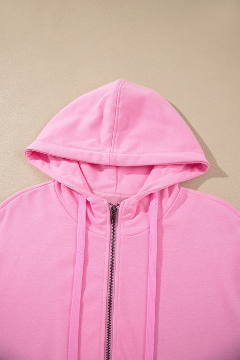Zip Up One Piece Long Sleeve Hoodie