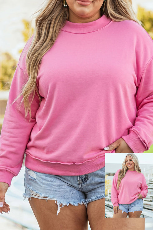 Reversible Double Wear Exposed Seam Detail Sweatshirt