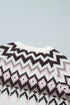 Geometric Pattern Brushed Knit Apres Ski Cardigan