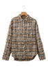 Retro Plaid Long Sleeve Button Down Everyday Casual Shirt