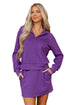 Sporty Half Zip Pullover Mini Skort Two Piece Dress