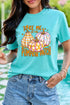 Polyester Cotton Blend Pumpkin Patch Graphic Tee