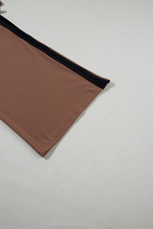 Geometric Block Pattern Trim Detail Pant Set