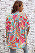 Abstract Geometric Print Relaxed Fit Button Up Shirt