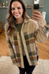 Retro Western Patchwork Corduroy Plaid Shacket