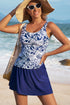 Empire Waist Ruched Side Tie Tankini Set