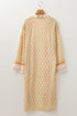 Bohemian Geometric Print Open Front Duster Kimono