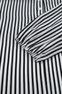Striped Pattern Half Sleeve Button Up Blouse