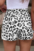 All Over Leopard Print High Waisted Casual Shorts