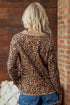 Leopard Print Button Up Long Sleeve Viscose Blend Cardigan