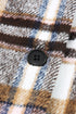 Modern Button Up Lapel Print Plaid Shacket