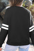 Light Catching Rhinestone Rugby Bow Graphic Sweatshirt