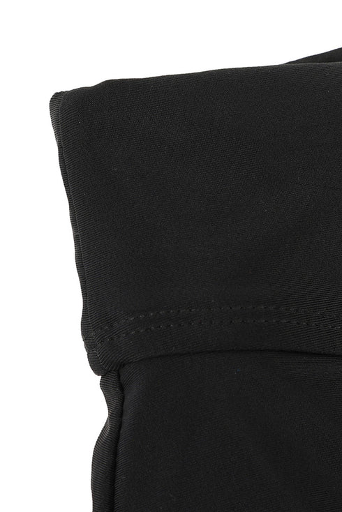 Wide Waistband Smooth Stretch Mini Swim Skirt