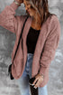 Chic Soft Fleece Hooded Open Front Jacket