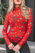 Elements Printed Long Sleeve Sheer Mesh Top