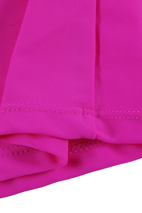 Wide Waistband Smooth Stretch Mini Swim Skirt