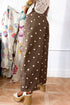 Tailored Seam Polka Dot Print Barrel Jeans