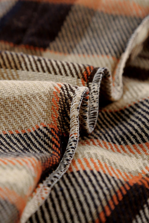 Relaxed Fit Brushed Plaid Button Down Shirt